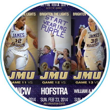 2013-14 JMU Women's Basketball Ticket Sheet